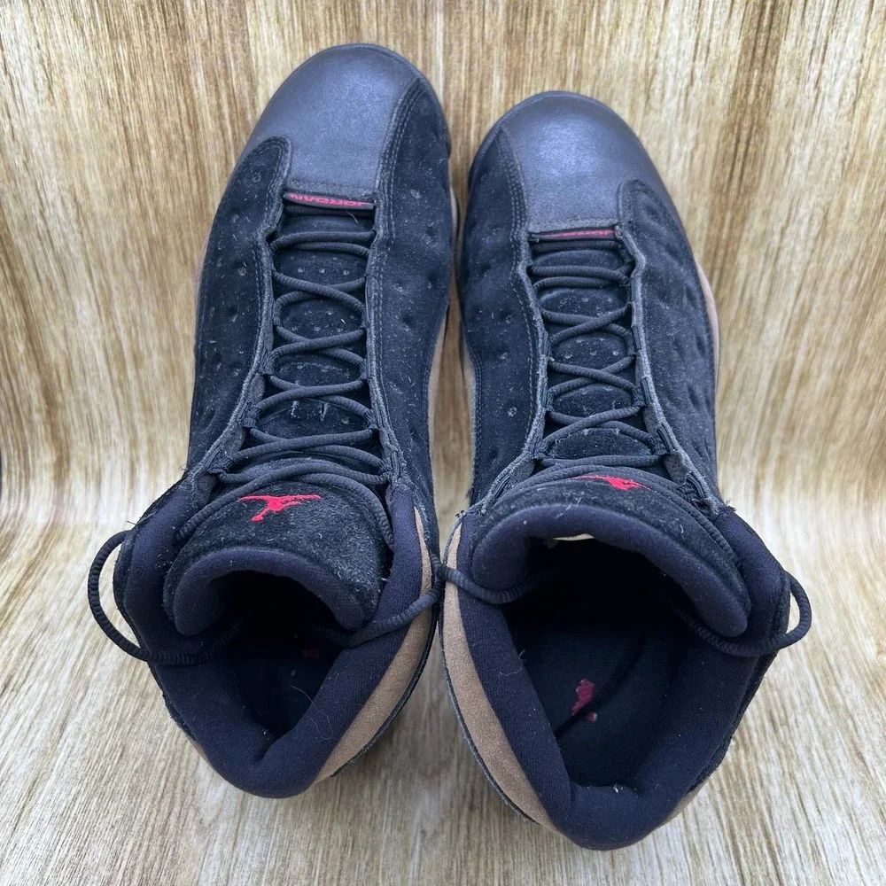 Nike Air Jordan 13 Retro Olive Men's Size 11.5 Black Suede Basketball 414571-006